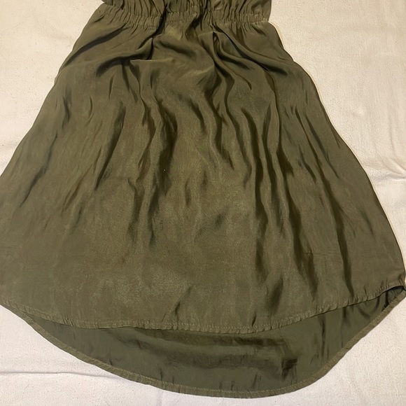 Green Button Up Express Dress XS - Picture 4 of 5